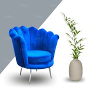 Resim EMBA LUXURY Papatya Istiridye Tekli Berjer Güzellik Salonu - Ofis Koltuğu 