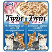 Resim Inaba Ciao Twin Packs Deniz Taraklı Ton Balıklı ve Tavuklu Kedi Çorbası 2 x 40 Gr 