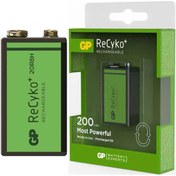 Resim Gp Recyko 9 Volt 200 Mah Nı-Mh Şarjlı Pil GP20R8H-2E1-(GPRHV208R075) 