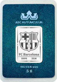 Resim 999 Ayar Gümüş Tasarımlı Katalan Ruhlu Barcelona Temalı Hediyeye Özel 5 Gram Gümüş Külçesi-685 