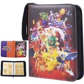 Resim Ruicoo Pokemon Kartları İçin 400 Kart Kapasiteli Taşınabilir Koleksiyon Kitabı - 4 Cep, 50 Sayfa Çok Renkli 