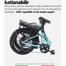 Resim Strada Cycles E-Via 20 Jant Hidrolik Disk Katlanabilir Elektrikli Bisiklet 
