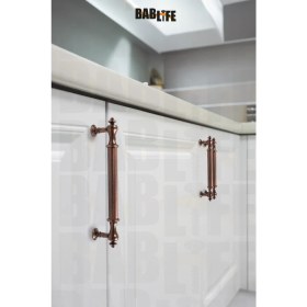 Resim Bablife Roma 96MM Antik Bakır Lüks Modern Çekmece Dolap Vestiyer Mobilya Kulpları 