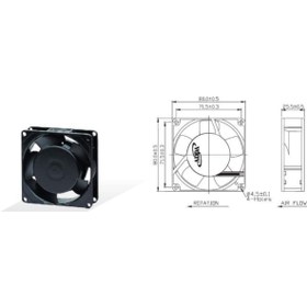 Resim Mykablo Metal Fan - 80x80x25 Mm - 110 Volt 