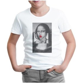 Resim Mona Lisa - Sugar Beyaz Çocuk Tshirt 