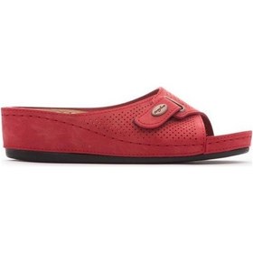 Resim Roy Jones Kadın Ortopedik Konfor Modeli Günlük Yumuşak Anatomik Tabanlı Terlik Kırmızı 