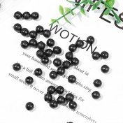 Resim 100 adet/lot Premium Balıkçılık Boncukları Uzay Duraklayıcı - Yemler, saç tokası ve Rigs için Yumuşak ve Sert Yuvarlak Fasulyeler - Siyah, 3mm-12mm Boyutları Mevcut 