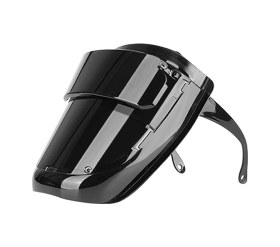 Resim Yuntech01 Küçük Boy Siyah Elektrik Kaynaklı Korumalı Maske, İki Katlı Lens Göz Ve Parlak Işık Koruması, Pc Malzeme Isı Dayanıklı 