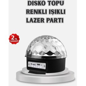 Resim Die Grup LED Disko Küresi Bluetooth Hoparlörlü Ritimle Senkronize Döner Işıklı DIEGRP-RSKRGLT34 