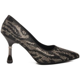 Resim Aspor Siyah Saten Taş İşlemeli Kadın Abiye Ayakkabı Çok Renkli 