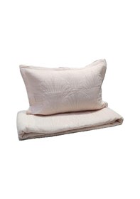 Resim Bahar Drop Çift Kişilik Yatak Örtüsü Pudra 