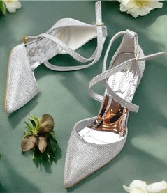 Resim Ispartalılar 9825 Kadın Topuklu Ayakkabı 8 Cm Abiye Düğün Nişan Kına Gecesi Ayakkabısı GÜMÜŞ 