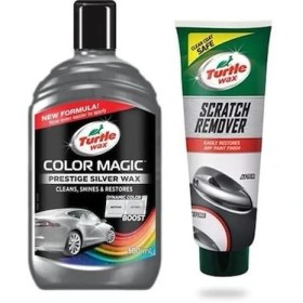 Resim Turtle Wax Renkli Cila Gri ve Turtle Wax Çizik Giderici Pasta 