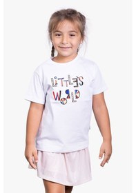 Resim Little's World Just Be Cool Çocuk Tshirt Beyaz 
