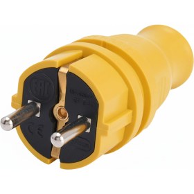 Resim Nzb Kauçuk Erkek Düz Fiş Sarı Renk Darbeye Dayanıklı Elektrik Fişi Güvenli Bağlantı Atölye Ev Kullanımı 