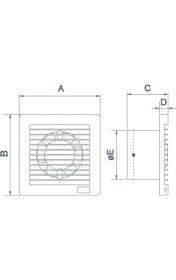 Resim Elicent E-Style 100 Aksiyal Ultra İnce Fan 