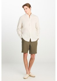 Resim Lee %100 Keten Regular Fit Erkek Gömlek L2510549614 Bej 