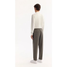 Resim AVVA Erkek Haki Beli Lastikli Bağcıklı Kolay Ütülenen Jogger Relaxed Fit Pantolon A52Y3041 