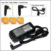 Resim Dell Inspiron Mini 9 Serisi Notebook Adaptör 19v 1.58a (30w) 1.7mm\5.5mm 