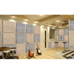 Resim Tink Gri Embos Keçe Ses ve Isı Yalıtım Paneli Dalgalı Desenli 48X48 cm 4 Adet 