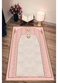 Resim Pembe Namazlık Seccade Kaymaz Taban Süngerli Diz Ağrıtmaz 