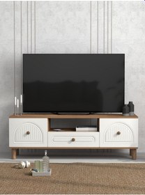 Resim Bohem Tv Ünitesi 150 Cm N Çizgili Mdf Kapak Atlantikçam 