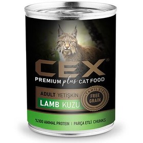 Resim Cex Parça Etli Tahılsız Kuzulu Kedi Konservesi 415 Gr 