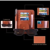 Resim Novahub Güneşlik Cüzdanı: Pu Deri Gözlük & Kart Depolama, Kolay Erişim, Siyah/kahverengi/turuncu 