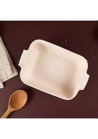 Resim Aryıldız Elissa 25 Cm D.dörtgen Fırın Kabı Mat Beyaz 