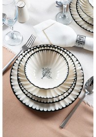 Resim Derya Hayat Ağacı 24 Parça Yemek Seti Çok Renkli 