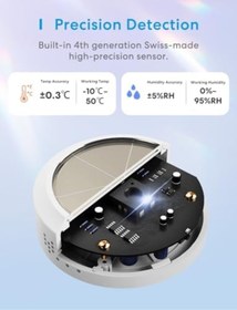 Resim SkyGOO Meross WLAN higrometre iç termometre, akıllı sıcaklık ve nem ölçer, güneş enerjisi beslemeli, uygula 