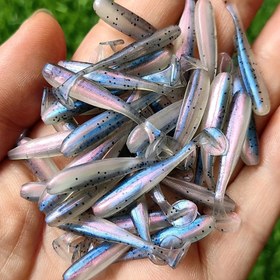Resim 10 adet 3.99 cm Mini Yumuşak Yem, T-kuyruk Yumuşak Solucan, Yapay Yem, Levrek Turna Balıkçılık Takımı 