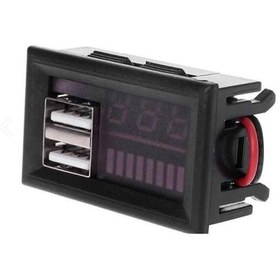 Resim Hobi Mekatronik Kırmızı Led Ekran Dijital Voltmetre Usb 5v 2a Çıkışlı Dc12v 