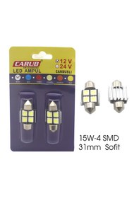 Resim Carub Ampul 12v Sofit 15w-4 Smd Canbus 31mm Beyaz 