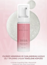 Resim Skinsensual cleanser foam with lavender angustifolia niacinamide hyaluronic acid temizleme köpüğü 