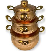 Resim Minyatür Bakır Güveç Seti 