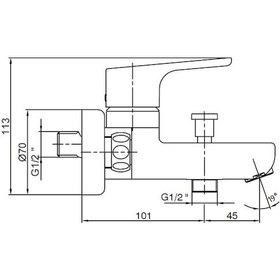 Resim Eca Luna Banyo Bataryası 102102450 Krom 