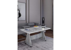 Resim Eliusta Tekerlekli Sehpa Mdf Orta Masa Ofis Masası Orta Sehpa 