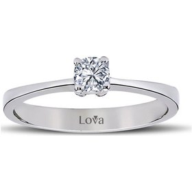 Resim Lova F Renk 0,25 Karat Pırlanta Tektaş Yüzük - 1020109 