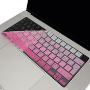 Resim MacBook Air Pro 15" M1 M3 A2681 A2941 A2442 A2485 A2992 A299 Uyumlu Arapça Baskı Gradient Pembe Klavye Kılıfı McStorey