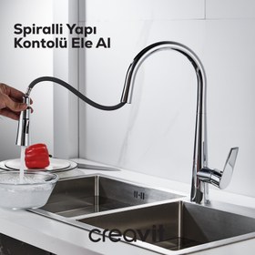 Resim Spiralli Mutfak Armatürü Krom 