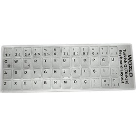 Resim Laptoplar Için Türkçe (Q) Klavye Sticker Gri 