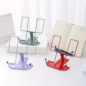 Resim Ayarlanabilir Demir Kitap Sehpası - Sağlam Çerçeveli Metal Masaüstü Okuma Tutucu, Kitaplar, Tabletler ve Ders Kitapları İçin 