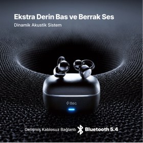 Resim Ttec AirBeat Onyx Açık Kulak Tasarımlı Klipsli Kablosuz Bluetooth Kulaklık - 2KM178 
