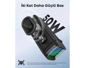 Resim Anker Soundcore Boom 3i 50w Bluetooth Hoparlör - IP68 - Yüzebilen Ve Düşmeyen Tasarım - D5100 (Anker Türkiye Garantili) 