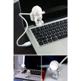 Resim Munico Astranot Gece Lambası Usbli Tatlı Notebook Kitap Okuma Esnek Spiral Hortumlu Lamba Işıklı 