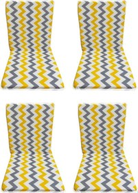 Resim Sandalye Minderi Arkalıklı Fermuarlı Süngerli-4 Adet(Sarıgrizikzk (532502567) 