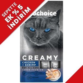 Resim Prochoice Creamy Tavuklu ve Karidesli Krema Sıvı Kedi Ödülü 4 x 15 Gr 