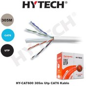 Resim Hytech HY-CAT600 305m Gri Utp Cat6 Kablo - Metre 