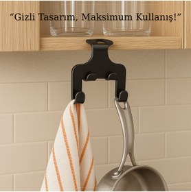 Resim SMAYLİNG Araç Koltuğu Başlığına Takılan 360° Döner Gizli Askı Kanca | Çok Amaçlı 